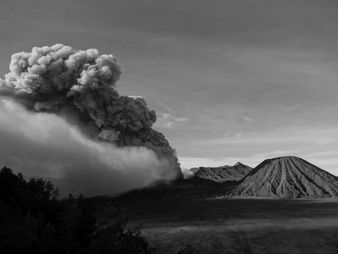 Erupting mt Bromo