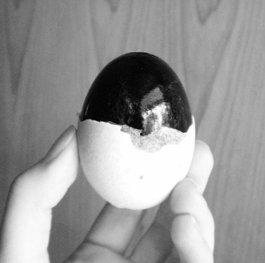sōnghuādàn [en. a hundred-year egg, preserved egg