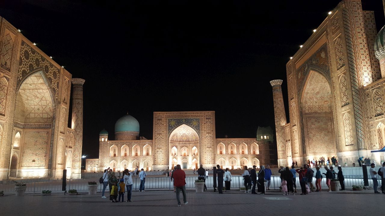 Registan at night