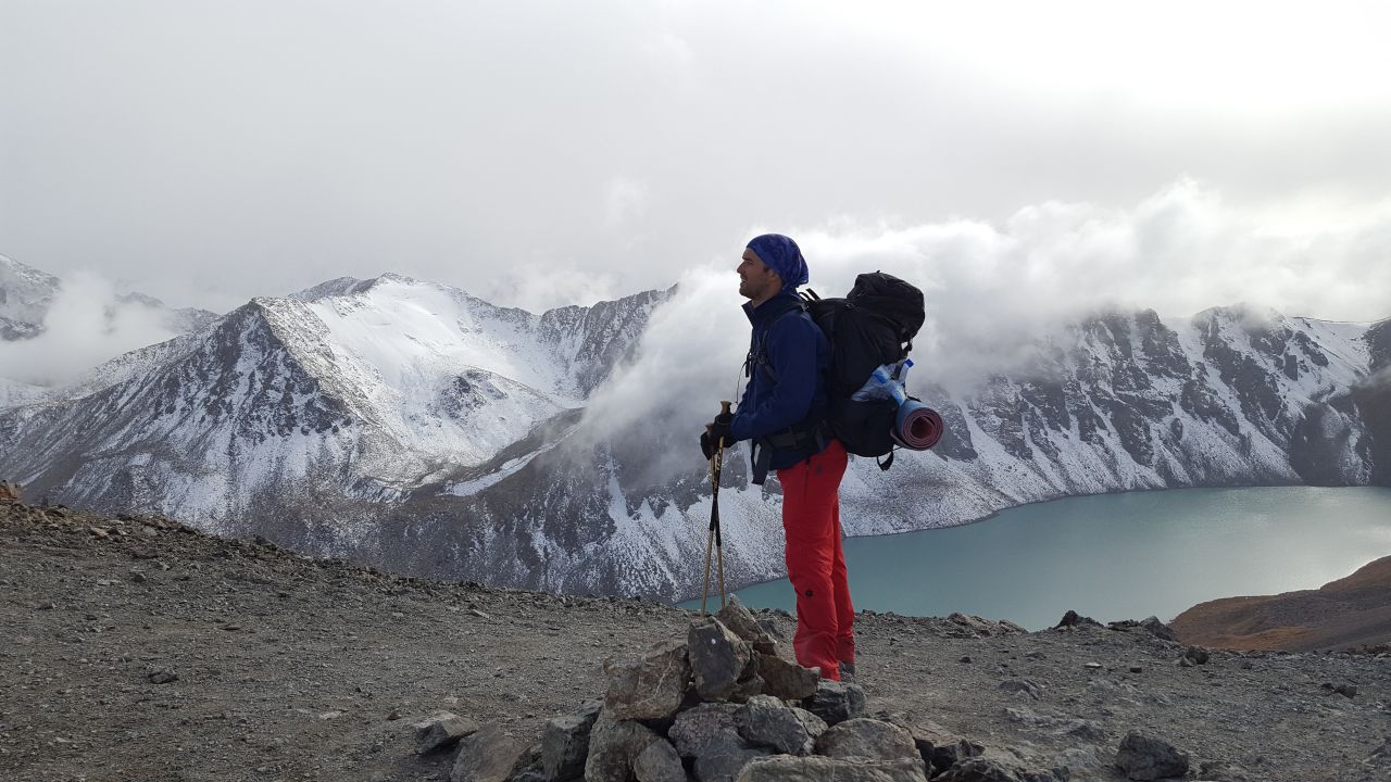 View from the pass on the Ala Kul lake